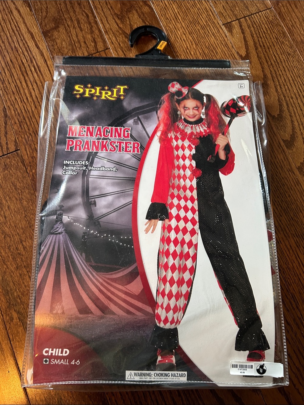 Spirit Menacing Prankster Kids Costume - Red, Black & White